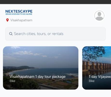 Experience cards inside the NextEscaype app